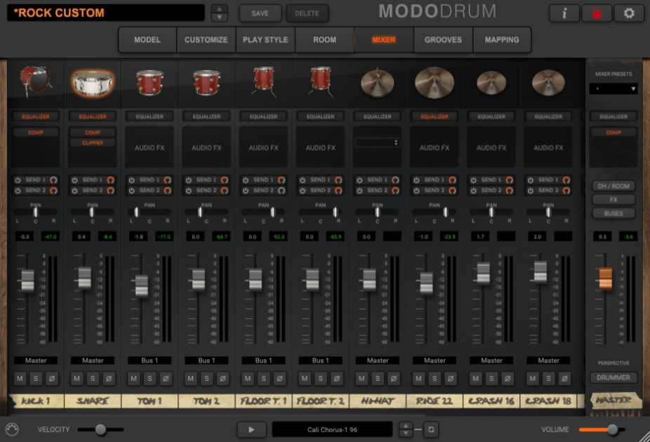 IK Multimedia MODO Drum Review - mixer