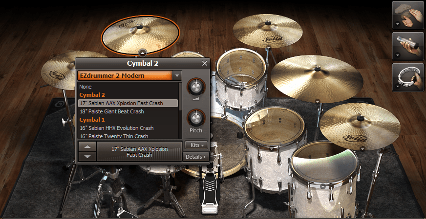 Toontrack EZdrummer 2 Review drum screen