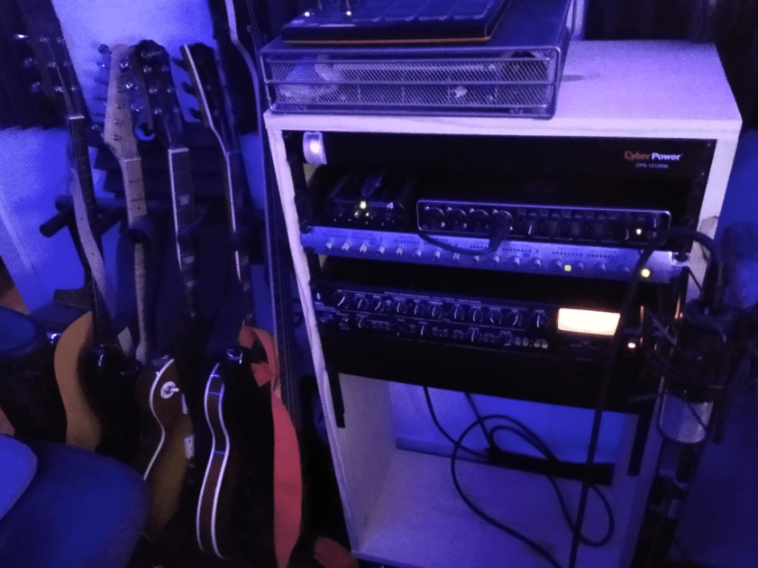 How To Build a Rack for Home Studio - assembled mood lighting